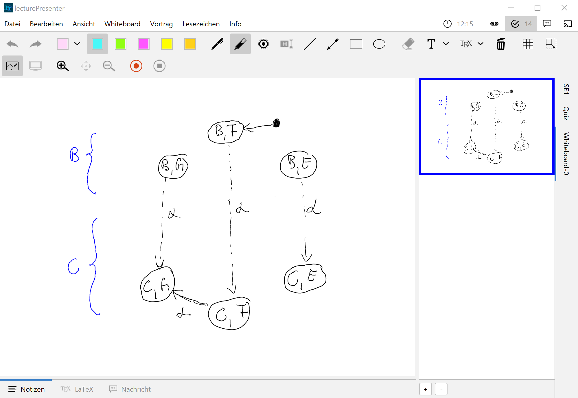 Benutzen Sie Whiteboards mit lecturePresenter.