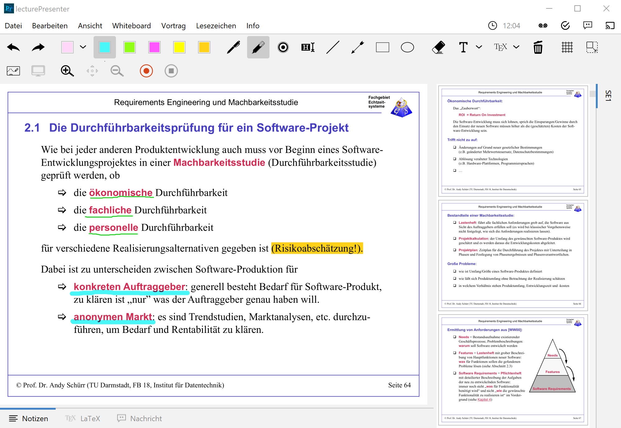 Highlight important points on your slides with annotations.