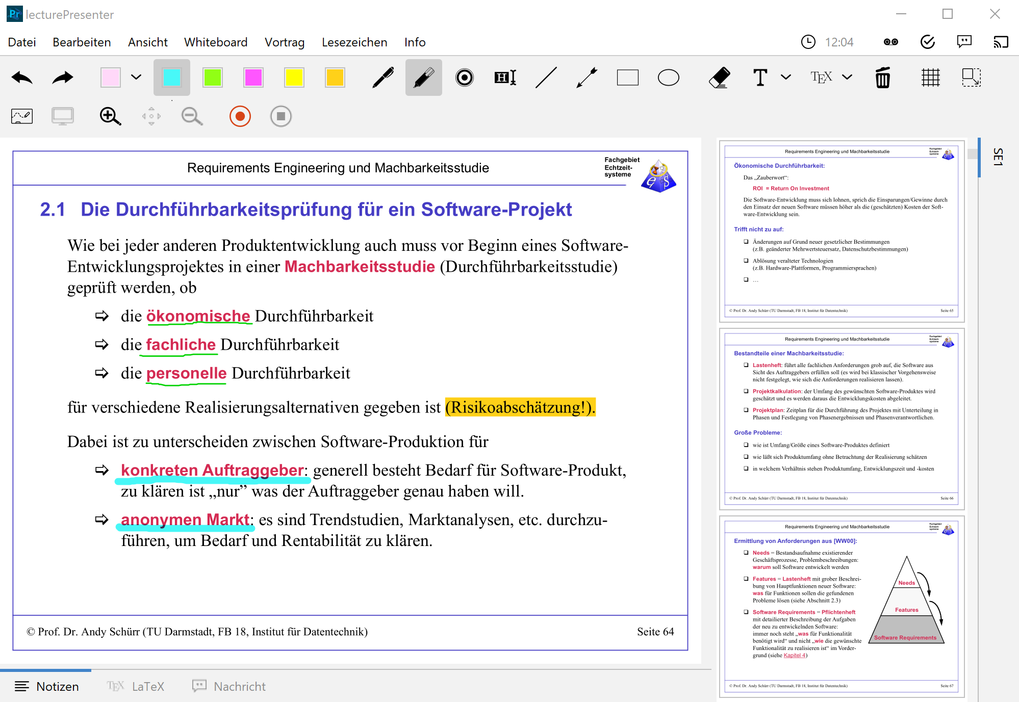 Heben Sie wichtige Punkte auf Ihren Folien mit Annotationen hervor.