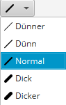 width selection